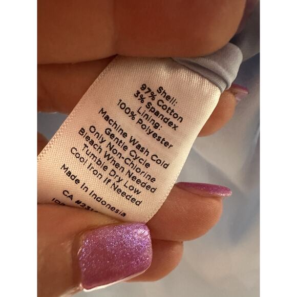 Talbots Mini Skirt Womens Sz 16 Cottagecore Geometric Red White Blue July 4th - Picture 5 of 9